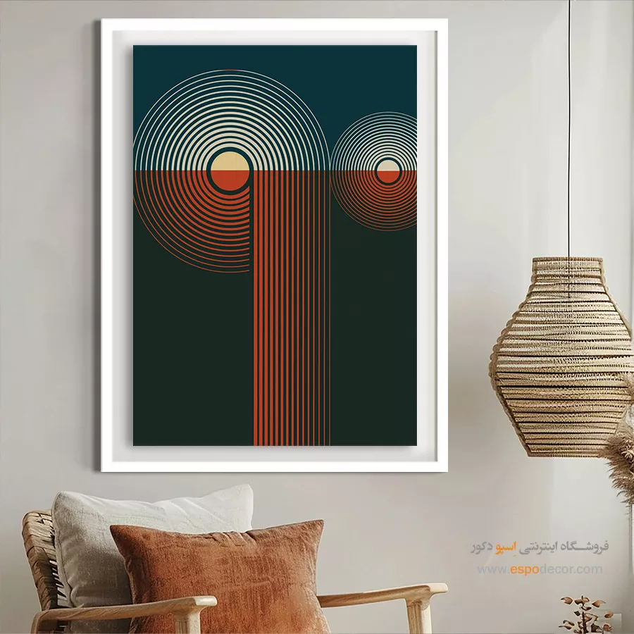 ست تابلو مینیمال برای دیوار خاص - ریتم های آرام – تابلو مینیمال آرت - اسپو دکور