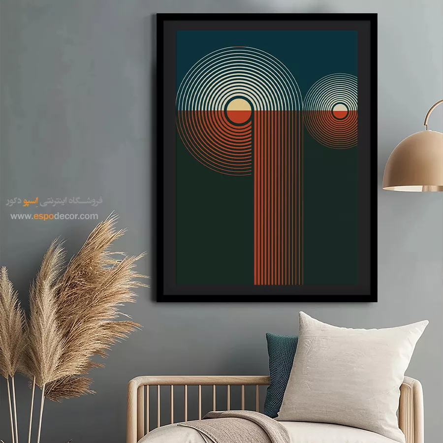 ست تابلو مینیمال برای دیوار خاص - ریتم های آرام – تابلو مینیمال آرت - اسپو دکور
