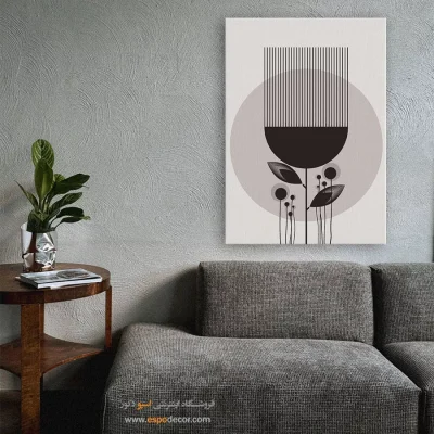 نصب تابلو مینیمال در خانه زیبا