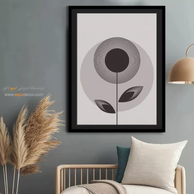 تابلو مینیمال چوبی با قاب - ترکیب چهارگانه – تابلو مینیمال آرت - اسپو دکور