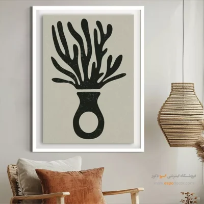 تابلو مینیمال ساده با طراحی نو - ترکیبات بی صدا – تابلو مینیمال آرت - اسپو دکور