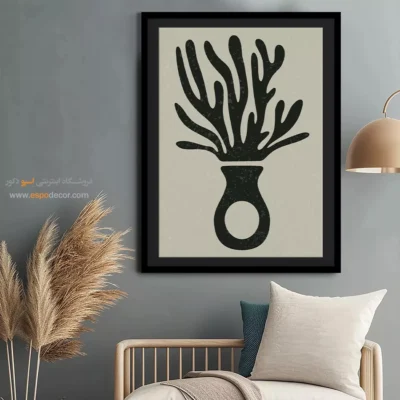 تابلو مینیمال ساده با طراحی نو - ترکیبات بی صدا – تابلو مینیمال آرت - اسپو دکور