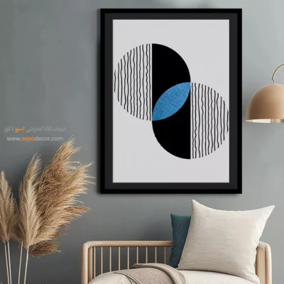 تابلو مینیمال با قاب مشکی - مسخ مینیمالیست – تابلو مینیمال آرت - اسپو دکور