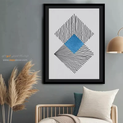 تابلو مینیمال برای اتاق کار جدید - هارمونی نورانی – تابلو مینیمال آرت - اسپو دکور