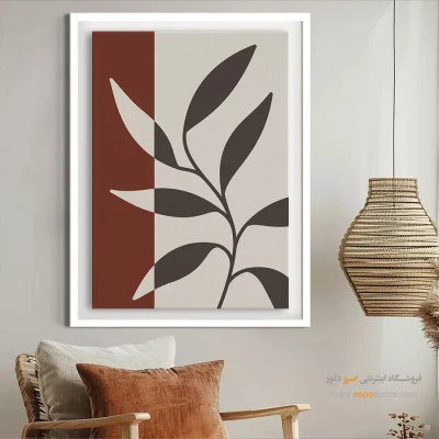 تابلو مینیمال برای اتاق نشیمن با طراحی نو - آرامش متوازن – تابلو مینیمال آرت - اسپو دکور