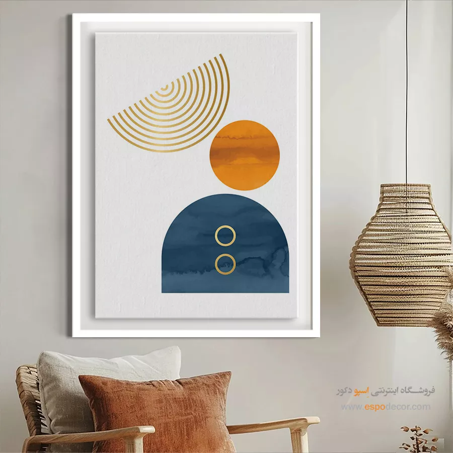 تابلو مینیمال دیواری با طراحی نو - موتیف موج – تابلو مینیمال آرت - اسپو دکور