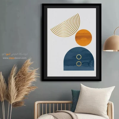 تابلو مینیمال دیواری با طراحی نو - موتیف موج – تابلو مینیمال آرت - اسپو دکور