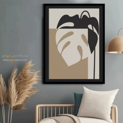 خرید تابلو دیواری مینیمال با قاب - حرکات نورانی – تابلو مینیمال آرت - اسپو دکور