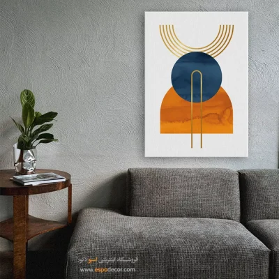 تابلو مینیمال سیاه سفید هنری با قاب