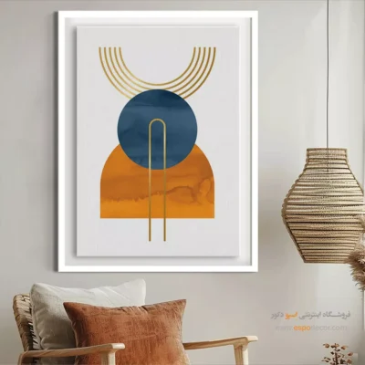 تابلو مینیمال سیاه سفید هنری با قاب - زیبا – تابلو مینیمال آرت - اسپو دکور