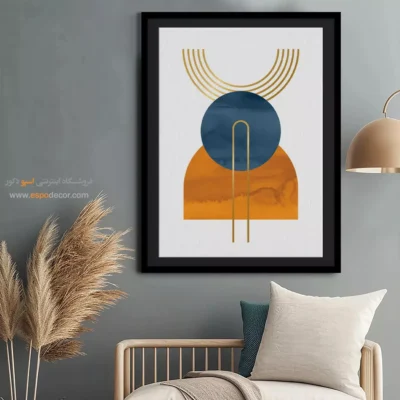 تابلو مینیمال سیاه سفید هنری با قاب - زیبا – تابلو مینیمال آرت - اسپو دکور