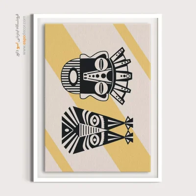 تابلو مینیمال سیاه سفید هنری با طراحی نو - الهامات آرام – تابلو مینیمال آرت - اسپو دکور