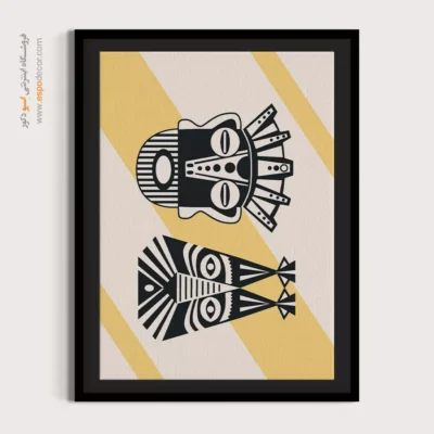 تابلو مینیمال سیاه سفید هنری با طراحی نو - الهامات آرام – تابلو مینیمال آرت - اسپو دکور