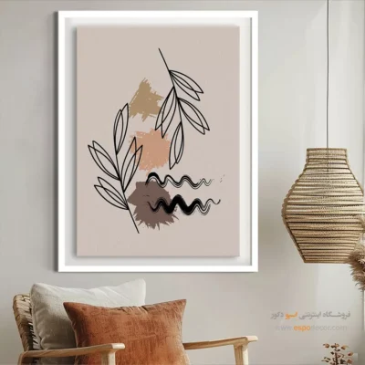 مرکز خرید تابلو مینیمال 2025 - چشم انداز خطوط – تابلو مینیمال آرت - اسپو دکور