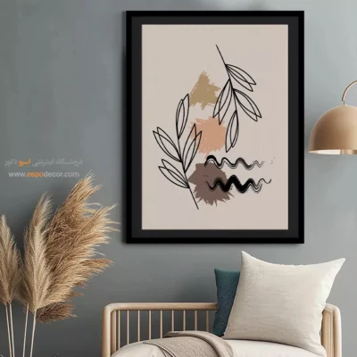 مرکز خرید تابلو مینیمال 2025 - چشم انداز خطوط – تابلو مینیمال آرت - اسپو دکور