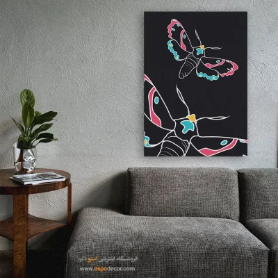 تابلو خطی مینیمال با قاب