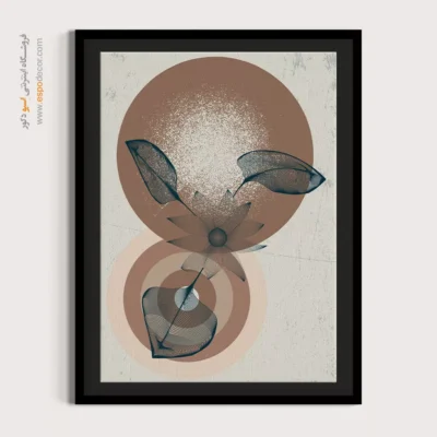 تابلو مینیمال فلزی با قاب - طیف آرام – تابلو مینیمال آرت - اسپو دکور