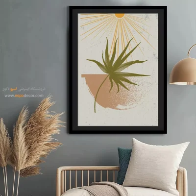 چیدمان تابلو مینیمال با طراحی نو - آرامش مینیمالیستی – تابلو مینیمال آرت - اسپو دکور