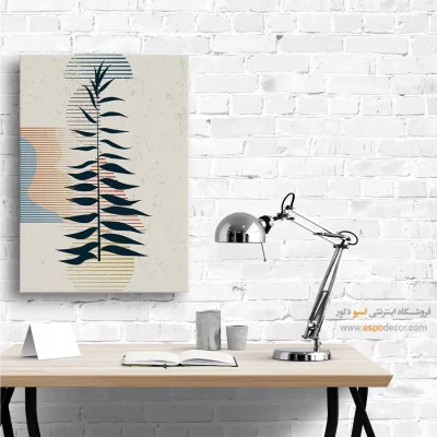 تابلو مینیمال مدرن با قاب سفید