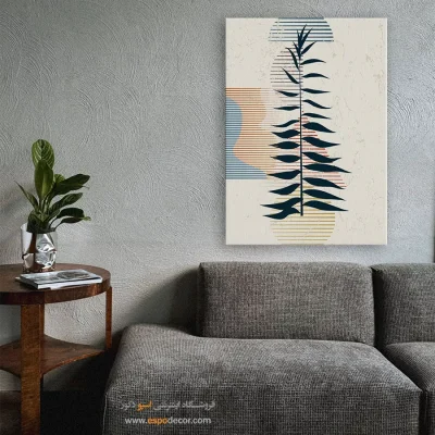 تابلو مینیمال مدرن با قاب سفید