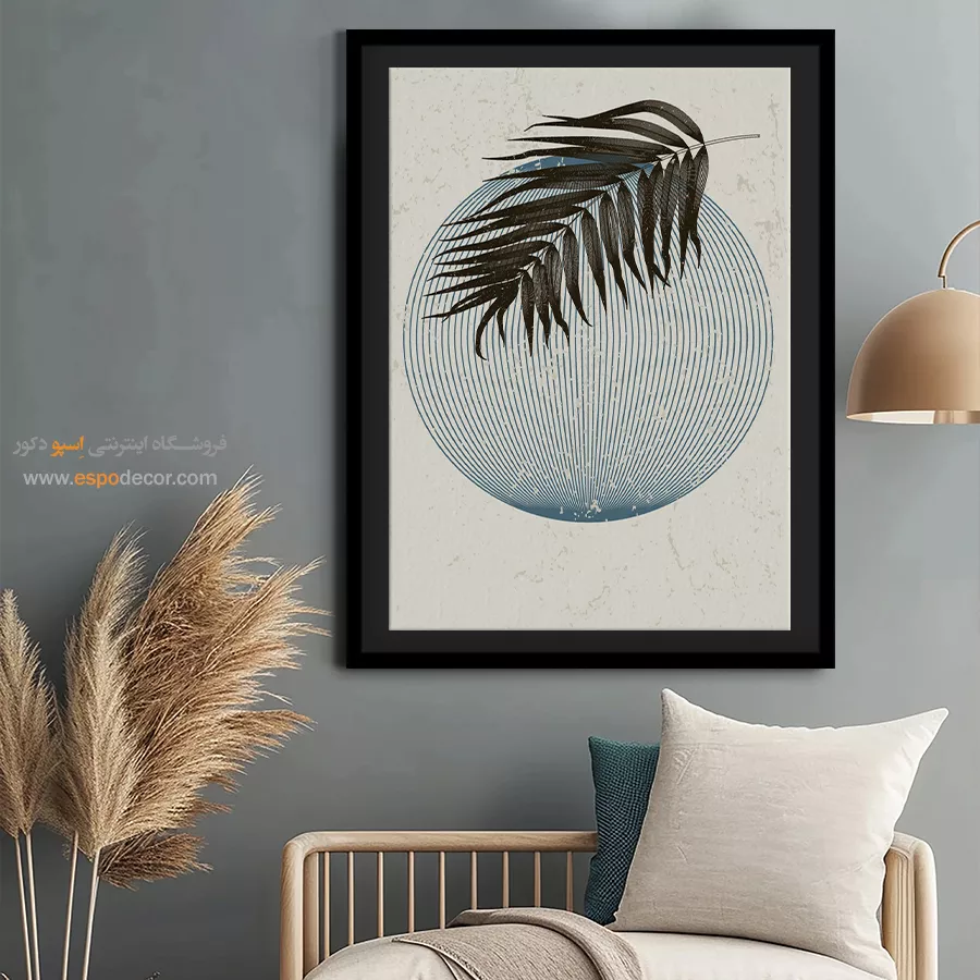 تابلو مینیمال مدرن با قاب مشکی - انتزاع ناب – تابلو مینیمال آرت - اسپو دکور