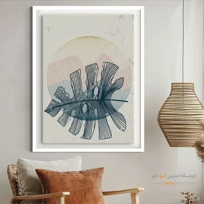 تابلو مینیمال فلزی - خطوط زیبا – تابلو مینیمال آرت - اسپو دکور