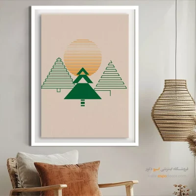 خرید تابلو مینیمال 2025 - سکوت هارمونی – تابلو مینیمال آرت - اسپو دکور