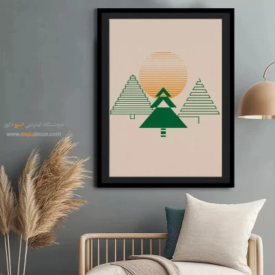 خرید تابلو مینیمال 2025 - سکوت هارمونی – تابلو مینیمال آرت - اسپو دکور