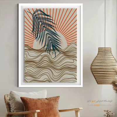 تابلو مینیمال بدون قاب با قاب - زیبایی شناسی انتزاعی – تابلو مینیمال آرت - اسپو دکور