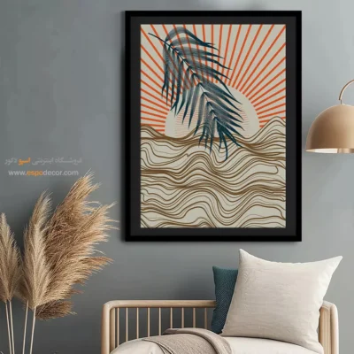 تابلو مینیمال بدون قاب با قاب - زیبایی شناسی انتزاعی – تابلو مینیمال آرت - اسپو دکور