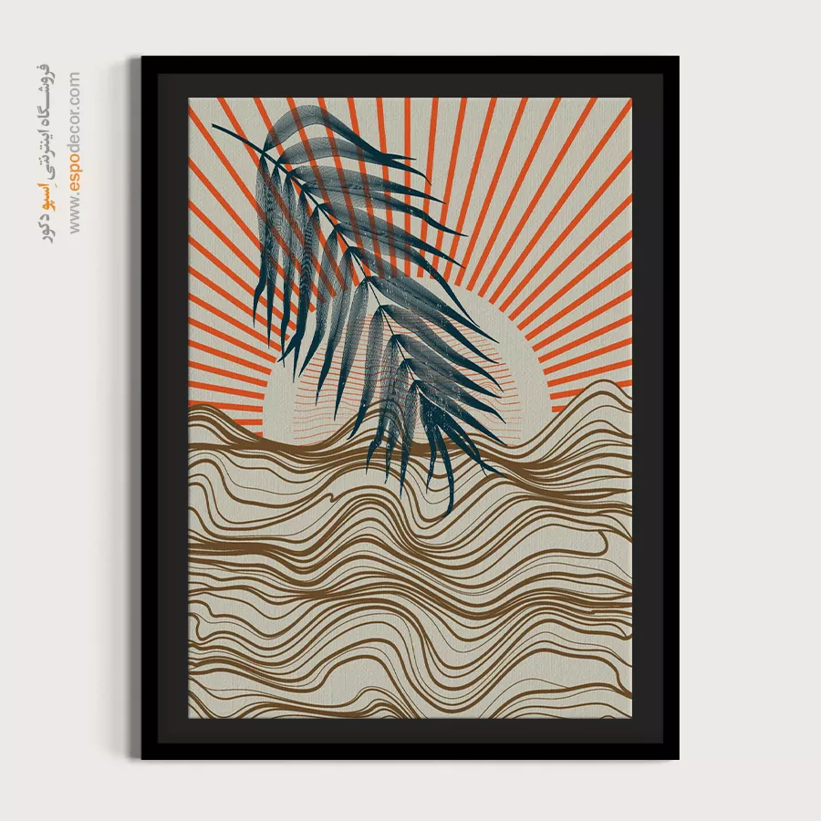 تابلو مینیمال بدون قاب با قاب - زیبایی شناسی انتزاعی – تابلو مینیمال آرت - اسپو دکور