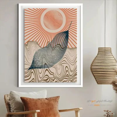 ارزانترین تابلو مینیمال خاص - آرامش انتزاع – تابلو مینیمال آرت - اسپو دکور