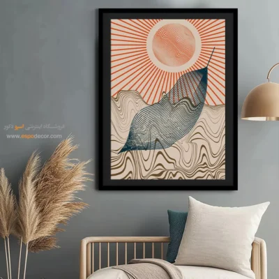 ارزانترین تابلو مینیمال خاص - آرامش انتزاع – تابلو مینیمال آرت - اسپو دکور