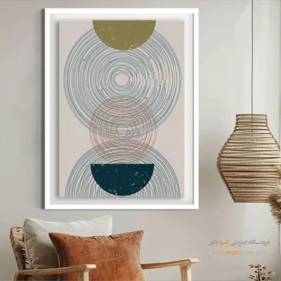 خرید تابلو مدرن با طراحی نو - هارمونی هندسی – تابلو مینیمال آرت - اسپو دکور