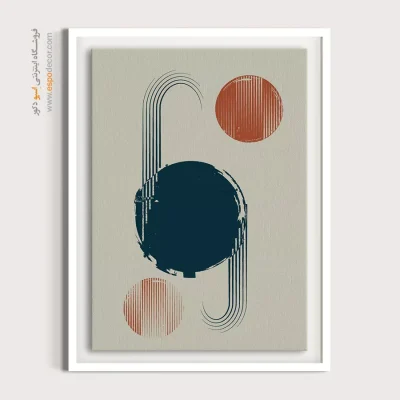 نصب تابلو مینیمال در خانه - خطوط آرام – تابلو مینیمال آرت - اسپو دکور