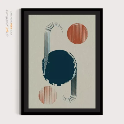 نصب تابلو مینیمال در خانه - خطوط آرام – تابلو مینیمال آرت - اسپو دکور
