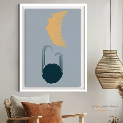 تابلو مینیمال با قاب 2025 - ظرافت زمزمه – تابلو مینیمال آرت - اسپو دکور