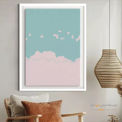 خرید تابلو بوم طراحی خطی - بافت های پر جنب و جوش – تابلو مینیمال آرت - اسپو دکور