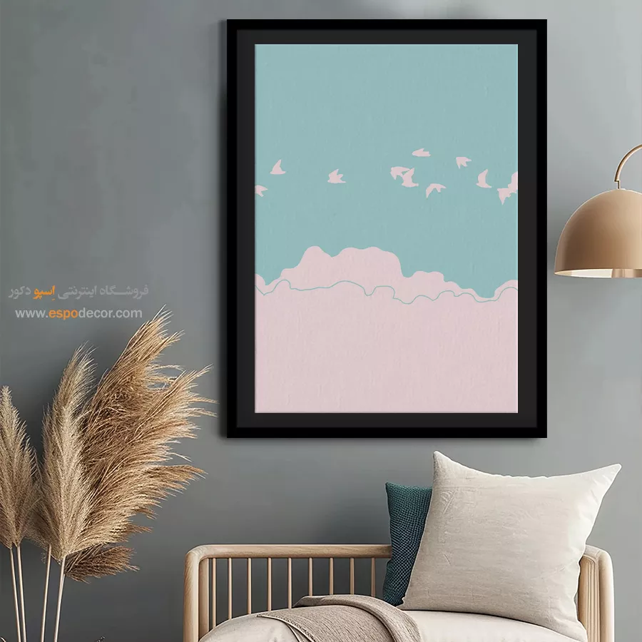 خرید تابلو بوم طراحی خطی - بافت های پر جنب و جوش – تابلو مینیمال آرت - اسپو دکور