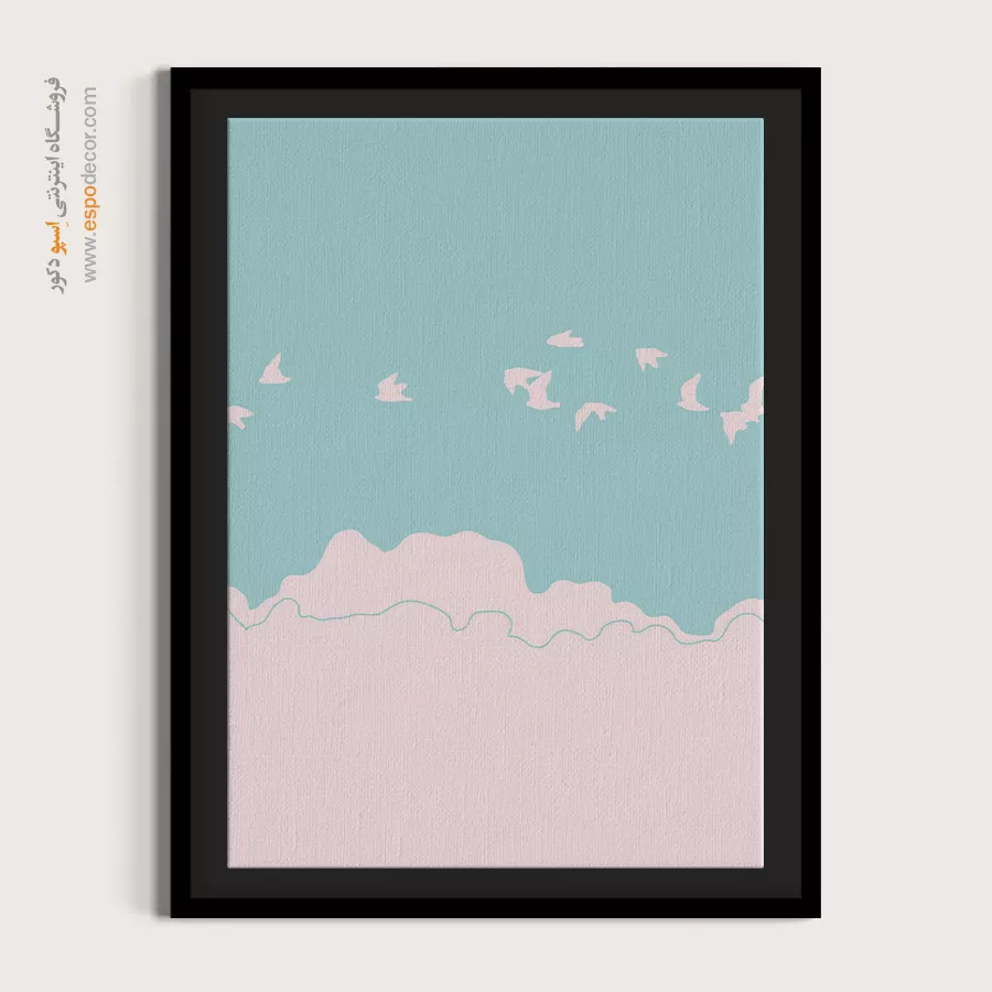 خرید تابلو بوم طراحی خطی - بافت های پر جنب و جوش – تابلو مینیمال آرت - اسپو دکور