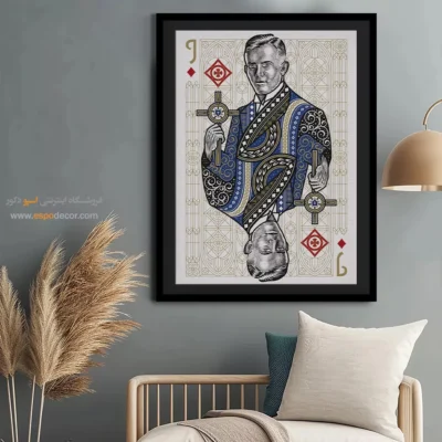 تابلو نقاشی مدرن - خانه ای برای یک نفر – تابلو مینیمال آرت - اسپو دکور