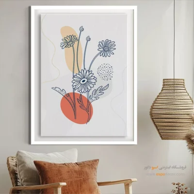 تابلو پذیرایی مدرن - ساختار تقارن – تابلو مینیمال آرت - اسپو دکور