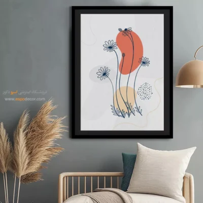 تابلو شیک برای پذیرایی - هنر کمتر – تابلو مینیمال آرت - اسپو دکور