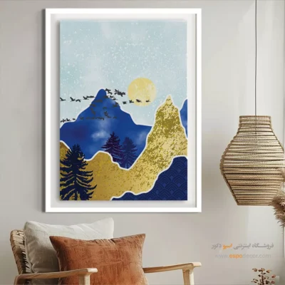 تابلو مدرن دکوراتیو - بازتاب های هندسی – تابلو مینیمال آرت - اسپو دکور