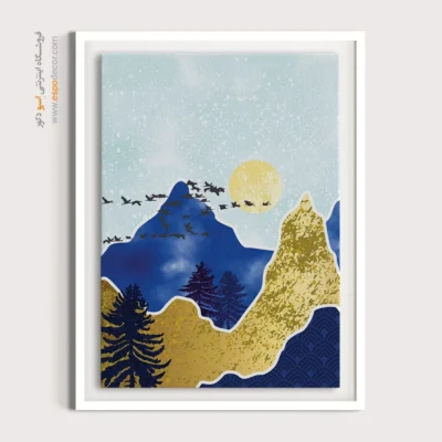 تابلو مدرن دکوراتیو - بازتاب های هندسی – تابلو مینیمال آرت - اسپو دکور