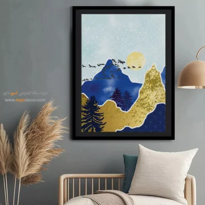 تابلو مدرن دکوراتیو - بازتاب های هندسی – تابلو مینیمال آرت - اسپو دکور