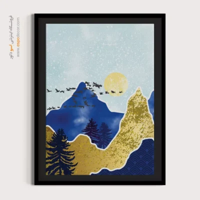 تابلو مدرن دکوراتیو - بازتاب های هندسی – تابلو مینیمال آرت - اسپو دکور