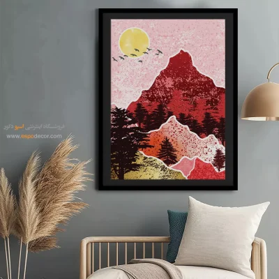 خرید تابلو بوم نقاشی مدرن - تقارن فراکتال – تابلو مینیمال آرت - اسپو دکور