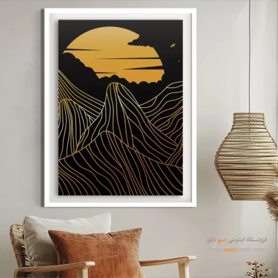 تابلو دکوراتیو مدرن فانتزی - شنا كردن – تابلو مینیمال آرت - اسپو دکور