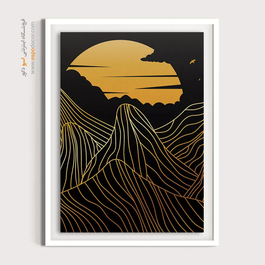 تابلو دکوراتیو مدرن فانتزی - شنا كردن – تابلو مینیمال آرت - اسپو دکور